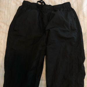Black wind breaker pants
